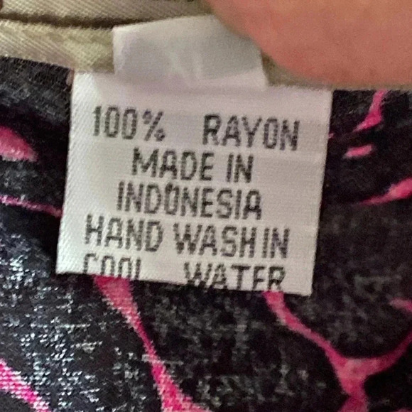 Aloha Hutt Hawaii pink & black beach cover cardigan top shirt size XL - Picture 9 of 11